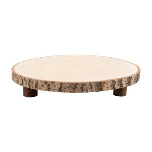 Walnut Stained <b>Pine</b> Wooden 2-Tier Cake Stand Wedding Display - Wholesale - Product Image 2