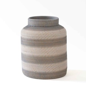 Jarrones de ratán azul, tejidos a mano con fibra natural, jarrón decorativo al precio más bajo, maceta hecha a mano - Product Image 1
