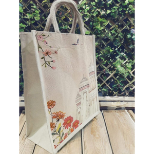 <b>Printed</b> Cotton Canvas Bag-Durable Lightweight Single Tier for Bedroom Wardrobe & Outdoor Use - Product Image 1