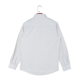Camisa de Hombre de Verano, Transpirable, de Lino y Algodón, Satén, Lisa, de Manga Larga, Casual, Antiarrugas, con Cuello Camisero, 160g - Product Image 2