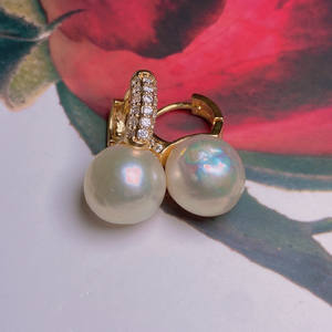 Pendientes de Perlas de Agua Dulce de Estilo Retro Francés, Diseño de Pájaro Pequeño, Joyería de Perlas Naturales de Lujo Ligero - Product Image 2