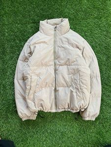 Blouson matelassé chauffant unisexe blanc, col montant, fermeture éclair, coupe-vent, décontracté, pour l'hiver, rembourrage en polyester, devant standard - Product Image 6