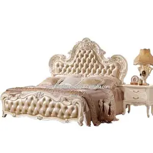 Royal European Style French Wooden Carved beds Bedroom furniture