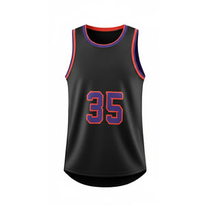 Maillot de basket-ball personnalisé avec logo, sans manches, léger, pour l'entraînement et les tournois, en polyester. - Product Image 2