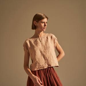 Ensemble pantalon vert uni et débardeur en dentelle sans manches à col en V respirant pour femme - Product Image 1