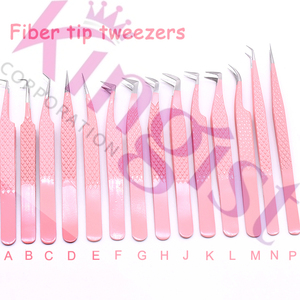 Pince à épiler professionnelle Caesar Looks en acier inoxydable avec logo personnalisé pour extensions de cils, étiquette privée, pince droite et pince biseautée - Product Image 5