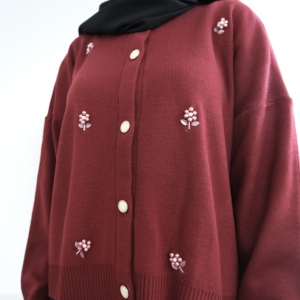 Cárdigan Floral 3D para Mujer con Bordado a Mano, Tejido de Punto, Manga Larga, Diseño Elegante para Otoño - Product Image 6