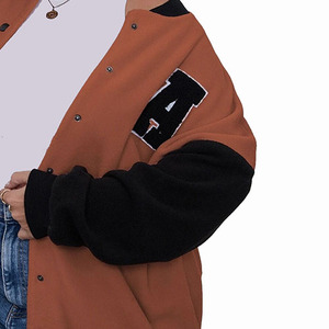 Chaqueta Varsity Corta de Lana para Mujer, Estilo Béisbol Vintage, Chaqueta Bomber Universitaria con Letras - Product Image 6