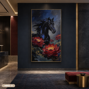 Nuevo Diseño de Arte Mural de Caballos Galopantes, Arte Decorativo de Lujo en Seda, Origen Vietnam, Marca HALO, ODM - Product Image 5