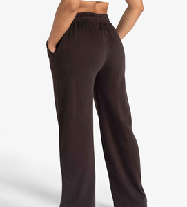 Pantalon de jogging décontracté streetwear personnalisé pour femme, coupe large, avec cordon de serrage, en molleton de coton, pour l'extérieur - Product Image 3