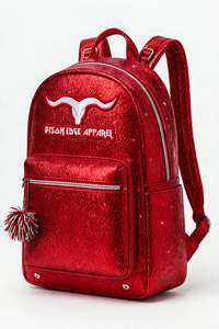 Waterproof Cheerleading Sparkle Backpack Girls <b>Glitter</b> PU Fashion Travel Bag Custom Team Logo OEM Softback Cheerleader Backpacks - Product Image 2