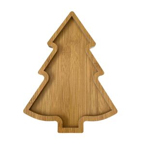 Plato de Madera con Diseño Sólido Estilo Nórdico, Plato Duradero para Cena Navideña, Diseño Festivo para Fiestas - Product Image 6