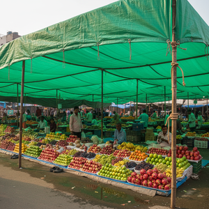 ผ้าใบกันแดดกันฝนสำหรับตลาดผลไม้  ผ้าใบเสริมมุมสำหรับตลาดผลไม้ สำหรับขายส่ง - Product Image 3