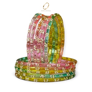 Pulseras de Cristal Multicolor Estilo Kashmiri con Diseño de Gotas de Lluvia, Bañadas en Oro, para Mujeres, Ideales para Festivales y Bodas, Venta al Por Mayor - Product Image 2