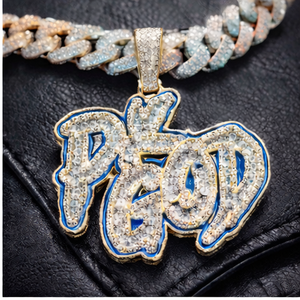 Pendentif Hip Hop pour Hommes, Luxe, en Argent 925 Plaqué Or, avec Moissanite et Diamant, Plaque Nominative Personnalisée, Breloques Émaillées Bling Bling, pour Rappeurs - Product Image 5