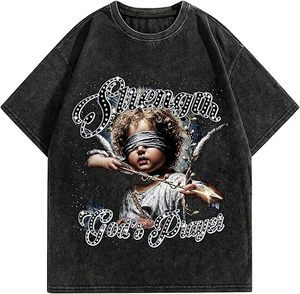 T-shirts amples à manches longues pour hommes, effet délavé, vintage, 100% coton, poids lourd, coupe ample, style hip-hop - Product Image 2