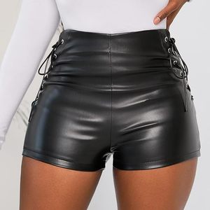 Custom Women's Faux Leather <b>Shorts</b> High Waist Sexy PU Leather Hot Pants OEM ODM Wholesale Fashion <b>Shorts</b> Manufacturer - Product Image 4