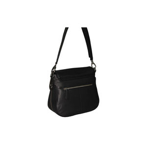 Bolso de Hombro de Cuero Genuino Negro para Mujer, Estilo Vintage, Bolso Bandolera con Bolsillo con Cremallera, Correa Ajustable, Bolso de Moda - Product Image 6