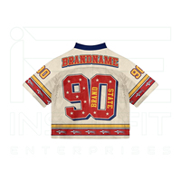 T-shirts graphiques personnalisés à col en V vintage pour le sport et le football, maillots de football en mesh personnalisables pour hommes