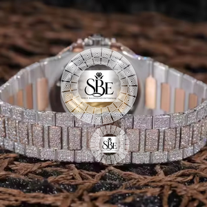 Reloj de Moissanita con Diamantes, Relojes de Lujo Totalmente Automáticos, Reloj de Moissanita con Diamantes VVV para Hombre - Product Image 4