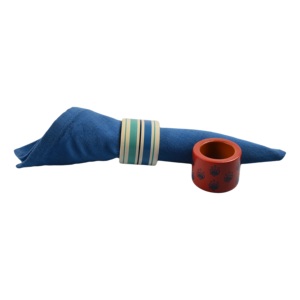 Adorables porte-serviettes en bois pour la table, décoration festive pour mariage et fête, avec anneau de serviette à motifs colorés - Product Image 1