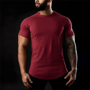 T-shirt à manches courtes pour homme, coupe slim, couleur unie, coton respirant, tissu jersey décontracté, blanc - Product Image 5