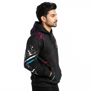 Modern printed cotton fleece sweatshirt Men printed <b>hoodies</b> relaxed fit <b>trendy</b> casual outdoor apparel Men printed <b>hoodies</b> - Product Image 6
