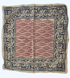 Wholesale Block Print Bandana Cotton Handmade <b>Head</b> Square Scarf Indian Floral Bandana Boho Hair <b>Wrap</b> Striped Border Neckerchief - Product Image 2
