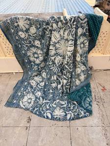 Handmade Eco-Friendly Embroidered Kantha Suzani <b>Quilt</b> Vintage Bohemian Style Cotton <b>Throw</b> Assorted Colors for Home Hotel Use - Product Image 3