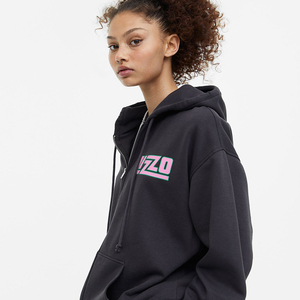 Hot Selling Customized Design Pink Color Heavyweight Full <b>Zip</b> <b>Up</b> With Front Pocket <b>Cropped</b> Blank - Product Image 4