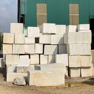Bloque de Mármol Blanco Cristalino de Vietnam, Gran Tamaño, Piedra Natural Impermeable y Ecológica para Corte con Sierra, Moderno para Exteriores - Product Image 3