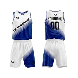 ชุดบาสเก็ตบอลผู้ชายแบบแห้งเร็ว ระบายอากาศได้ดี แขนกุด พิมพ์ลายแบบ Sublimation ชุดกีฬา 100% โพลีเอสเตอร์ รับสั่งทำ - Product Image 4