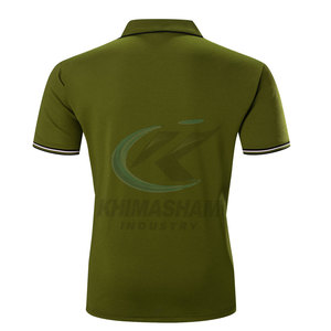 เสื้อผ้าฝ้ายถักสีพื้นของผู้ชายสำหรับเสื้อแฟชั่นแขนสั้นระบายอากาศได้ดีสไตล์ใหม่ - Product Image 2
