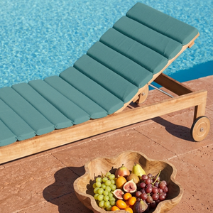 Sillón de Madera de Teca Sólida para Hotel, Tumbona Ajustable para Piscina y Playa con Ruedas para Proyectos de Hostelería de Lujo en Indonesia - Product Image 2