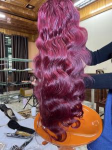 2024 vente en gros chaud dentelle frontale couleur bouclés perruque vierge vietnamien cheveux humains têtes d'entraînement pour les femmes noires à un prix pas cher - Product Image 3