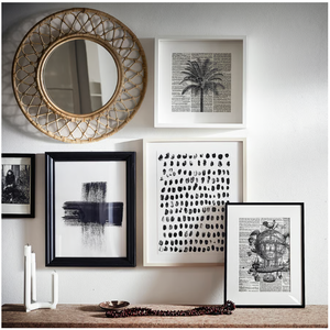 Vietnam Modern Rattan Floral Round <b>Mirror</b> Handmade <b>Wall</b> Decor - Product Image 3