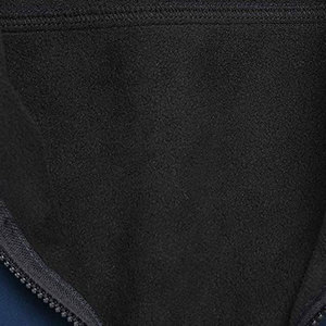 Veste coupe-vent décontractée pour homme personnalisée, bleue, à fermeture éclair, col haut, poches latérales zippées - Product Image 5