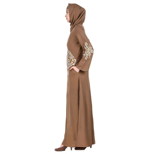 Abayas Droites Basiques à Col Rond pour Femmes Musulmanes, Manches Amples, Modestes, Meilleures Ventes - Product Image 4