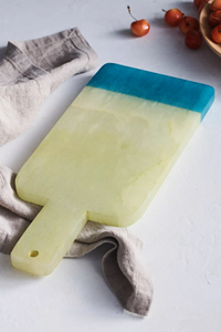 เขียงเรซิ่นทรงสี่เหลี่ยมพร้อมด้ามจับ ลายหินอ่อนธรรมชาติ - Product Image 6