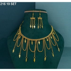 Parure de bijoux de mariage et de fiançailles plaquée or MIJ, parures de créateur fantaisie pour femmes, bijoux fantaisie - Product Image 6