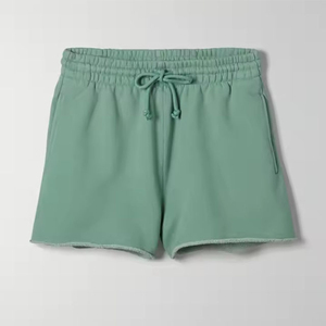 Ensemble décontracté 2 pièces sur mesure pour femmes, taille plus, dentelle, maille, boutons, motif, t-shirt et short à séchage rapide, 100% coton, écologique - Product Image 5