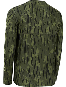 เสื้อตกปลาแขนยาวสำหรับผู้ชาย พิมพ์ลายปลากระเบนด้วยเทคนิค Heat-Transfer ป้องกันรังสียูวี ระบายอากาศได้ดี ผลิตจากโพลีเอสเตอร์ เหมาะสำหรับใส่กิจกรรมกลางแจ้ง - Product Image 6