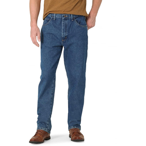 Pantalones vaqueros de hombre de corte regular más vendidos, pantalones de mezclilla azules ajustados para hombre, pantalones de mezclilla rectos informales originales para hombre, pantalones para hombre para actividades al aire libre - Product Image 1