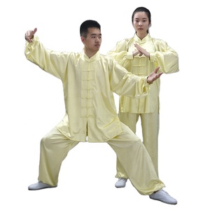 Ensemble de vêtements Tai Chi de qualité supérieure à bas prix, uniformes artistiques de mariage rouges de Kung Fu avec logos et étiquettes privés sur le prix de gros - Product Image 4