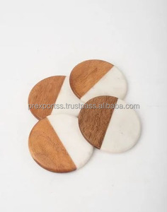 Luxury Wooden <b>coaster</b> <b>Drinks</b> Mats Round Wedding Coffee Tea Cup Beer <b>coaster</b> Holder Epoxy Resin Wood <b>Coasters</b> Set with Holder - Product Image 4