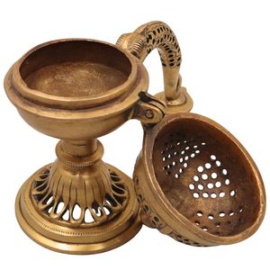 Quemador de Incienso de Latón, Quemador de Aromaterapia, Soporte Decorativo para Fragancias del Hogar, para Sala de Estar, Meditación, Yoga, Decoración de Hotel - Product Image 3