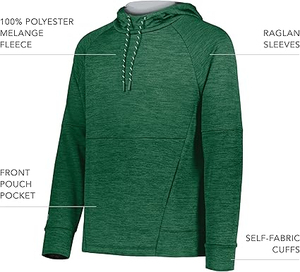 Sweat à capuche long doublé 350 g/m² avec logo Puff, épaules tombantes, personnalisé, en polaire recyclée écologique, unisexe, pour homme, collection printemps - Product Image 2