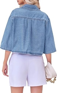 Custom Men's Denim <b>Jacket</b> Classic <b>Trucker</b> <b>Jacket</b> Light Blue Washed Denim <b>Jacket</b> Wholesale Supplier - Product Image 4