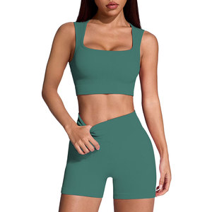 Conjunto de Pantalones Cortos de Yoga para el Hogar, Material Suave y Transpirable de Alta Calidad, Conjunto de 2 Piezas para Entrenamiento Diario, Venta en Línea - Product Image 1