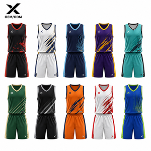 Conjunto de Uniforme de Baloncesto Deportivo Sublimado sin Mangas con Cintura Elástica de Mezcla de Poliéster/Spandex de Secado Rápido y Transpirable - Product Image 1